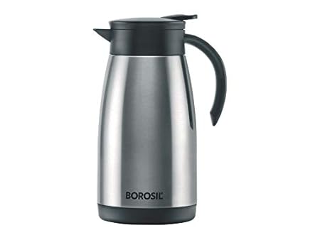 Borosil Hydra Stainless Steel Kettle, 1000 ml, Transparent