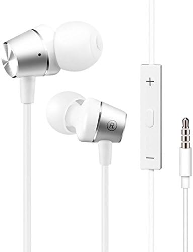 BOTUO Wired Stereo Earbuds with Microphone and Remote Bass Ear Earphones Headphones for iOS and Adroid Cell Phone White