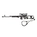 SODIAL(R) Mini Dragunov Sniper Gun Model Pendant Lobster Hook Keychain Gray