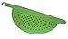 Plastic Kitchen Pot Strainer with Handle - Hand Held Flat Crescent Small Drainer - Handheld for Straining Grease Pasta Spaghetti Water