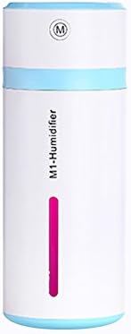 230 ML USB Powered Mini Cool Mist Air Humidifier with LED Light for Car, Office, Bedroom and Living, Blue