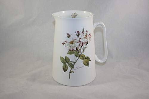 New Large 3 Pint 1.75 litres Beautiful White Cottage STEM Farmhouse Ceramic China Pitcher JUG Flower VASE Milk JUG