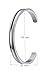 Joybeauty 6mm High Polished Stainless Steel Cuff Bracelet Bangles for Mens Womens Pack of 1 Pcs (Steel)