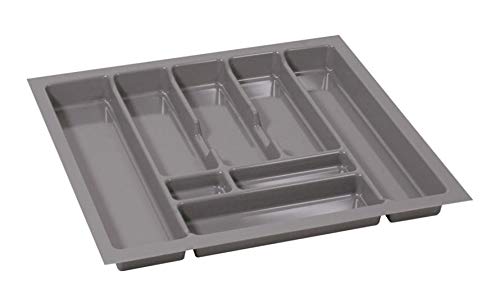 Alusfera Cutlery Tray for Drawers - 60 cm - Minimalist Silver Drawer Organiser - 530 x 490 mm