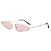 ROYAL GIRL Sexy Cat Eye Sunglasses For Women Fashion Designer Small Frame Retro Vintage Shades Pink Lens
