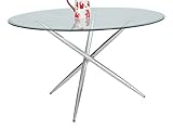 Milan Patience Round Glass Dining Table