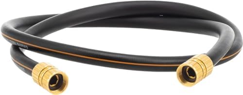 Photo 1 of Giraffe Tools Garden Hose 5/8" Custom Length, No Kink, Flexible, Leakproof Water Hose, 600 Burst PSI, 4ft Double Female Fittings,Black Orange