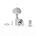 Wilkinson 3R3L E-Z-LOK Guitar Tuners Machine Heads Tuning Pegs Keys Set for Electric or Acoustic Guitar, Chrome
