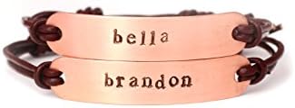 Personalized Leather Couples Bracelet