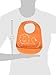Modern Twist Bucket-Bib 100% Food-Grade Silicone, Waterproof and Reusable, Dandy Lion – Orange