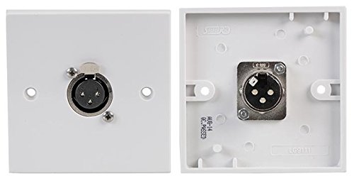 PRO SIGNAL 1 Gang Wall Plate with 3-Pin XLR Socket – Audio Wallplate for Studio & AV Installations – PELR0081