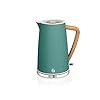 Swan Nordic Elektrische waterkoker, draadloos, draadloos, modern design, 1,7 l, 2200 W, houten handvat, automatische…