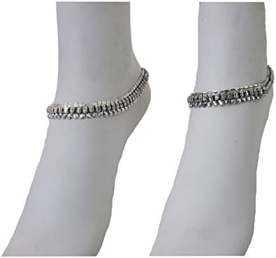 Womens Fashion Handmade Ankle Bracelet Metal German Silver Oxidized Vintage Boho Anklets Barefoot Jewelry
