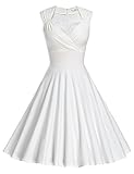 MUXXN Women's 50s 60s Vintage Sexy V-neck Swing Dress