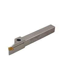 Accusize Tools - Soporte de ranurado y corte indexable para trabajo pesado de 1 2 "x 1 2", herramienta de separación, niquelado, con un inserto de carburo revestido de TiN GTN-2 (2403-4003), QA08R-20B, 2415-5024