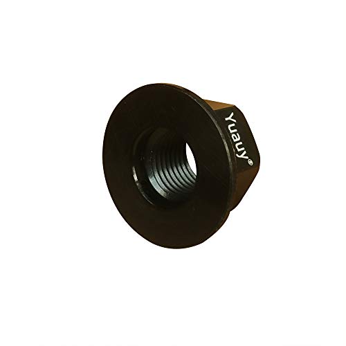 image for Yuauy Black 2 x M10 Bike Wheel Hub Axle Nuts 7075 Aluminum Bicycle Chr