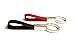 Mehr® 2X Classic Leather Key Chains (Gift Set) | Elegant, Timeless, Multi-Ring Capable Keychain Set (Black and Red)