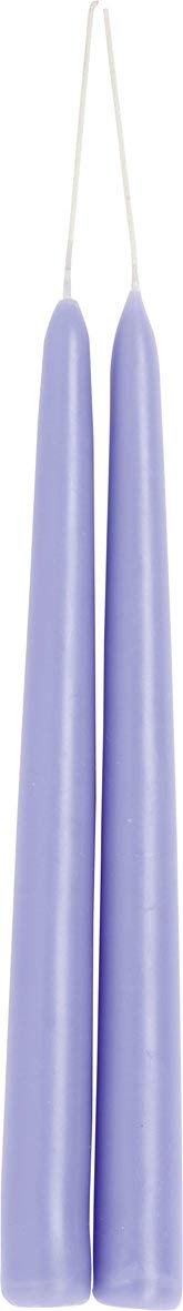 IHR Tapered Candle 24cm Solid Coloured - (Light Lavender)
