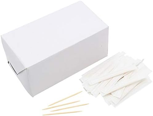 Disposable Wooden Toothpick Individual Paper Wrapped Wood Toothpicks 2.6 Inch Length 1000 Pcs