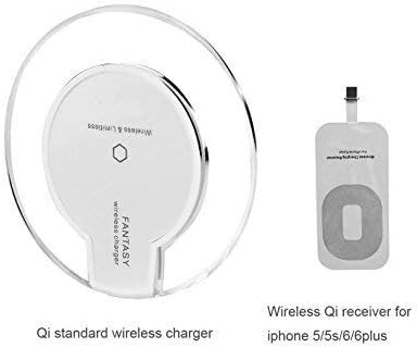 CHANCY-Wireless Charging Pad & Receiver for iPhone 7/7 Plus/6S/6S Plus/6/6 Plus/SE/5S/5C/5 Qi Wireless Charger Pad & Chip Lighting Port Combo