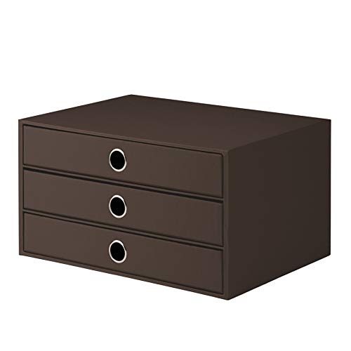 Rössler Soho 3 Drawer Filing Storage Box for A4 Brown Amazon.co.uk