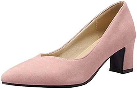CuteFlats Women Business Court Shoes with Chunky Heel