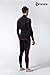 TSLA Men's Mock Long-Sleeved T-Shirt Cool Dry Compression Baselayer Top, Zero Basic(t11) - Black & Red, Large.