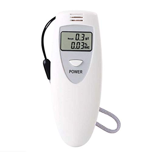 Four Portable Alcohol Breath Tester Breathalyzer Blowing Analyzer Mini Detector LCD Display White