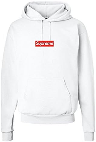 Tees Me Clothing Supreme Pullover Hoodie White (M)