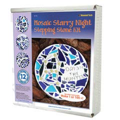 Diamond Tech Create N Learn Mosaic Stepping Stone Kit, Starry Night
