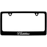 Cadillac Workmark Black Powder Coated Metal License Frame