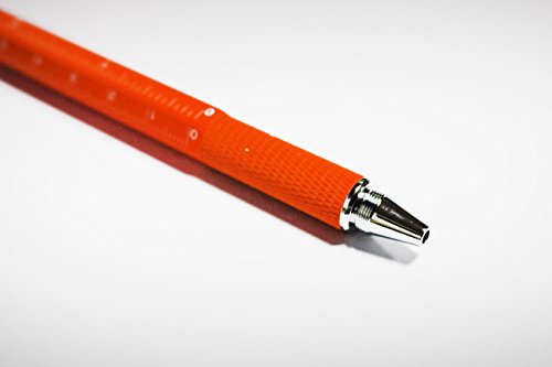 6 in 1 Multitool Pen with Gift Box - Includes 1 Ballpoint Pen, Universal Stylus Pen, Ruler,Flat and Phillips Screwdriver Bit, Level Gauge - The Perfect Multi-Function Gadget (Model A, 1PCS ORANGE) - Thumbnail 5