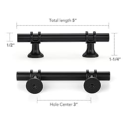 Home Expert 10 Pack 3 Inch Cabinet Handles Black
