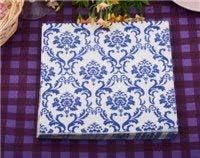 Haga Colored Tissue Paper decoupage Napkin Paper Wedding Birthday Party Tissue Color Printed Patterned Black and White Blue Flower Handkerchief Decor mat as Picture No.3