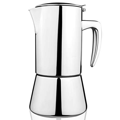 Delaspe Mokkakanne Espressokocher Edelstahl Espresso Kaffeemaschine für Zuhause Küche – Bild 3