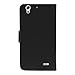 kwmobile Elegant synthetic leather case for the Huawei Ascend G630 with magnetic fastener and stand function in black