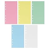 6-Ring A6 Binder/Planner Refill Paper, 6 Hole Refillable Inserts Loose Leaf Paper for Binder Notebook Diary Traveler Journal, 6 3/4 x 3 3/4 Inches,50 Sheets/100 Pages,Blank