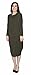 Baby'O Women's Micro Suede Knit Long Sleeve Comfy Midi Dress