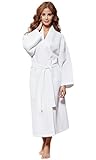 Lightweight Long Waffle Kimono Unisex Spa Robe (XXL, White)
