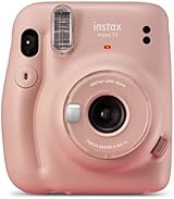 Instax Mini 11 Instant Camera Blush Pink Auto Exposure Selfie Lens view 2