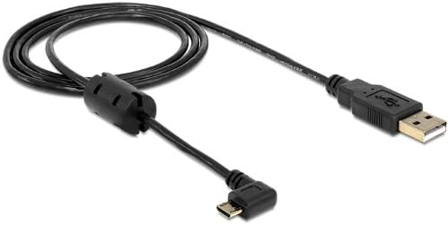 DeLock Cable USB 2.0 A-male to USB micro B-male 1 m 270G left/right, schwarz, 1 Meters