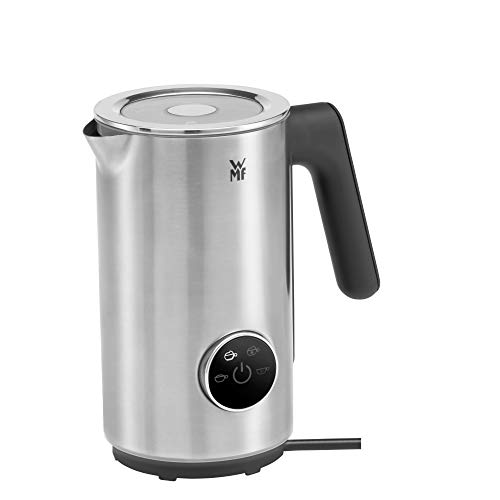 WMF Lumero Design-Milchaufschäumer elektrisch, Frappe Mixer, 100-250 ml, Touch-Display, LED-Licht, 500 Watt, für Milchschaum heià und kalt, heiÃe Milch, Milcherwärmer, edelstahl matt