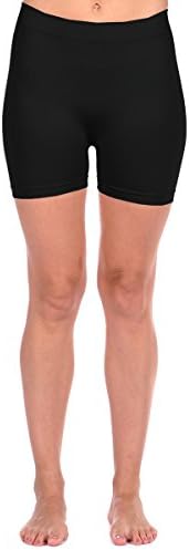 Tees by Tina SORBTEK Yoga Boy Shorts for Women Tummy Control Workout Running Shorts Pants Yoga Shorts (Black)