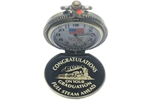 PINNACLE AWARDS CANADA Pinnacle Awards Congratulations On Your Graduation Full Steam Ahead Laser Engraved Approved Railroad Pocket Watch