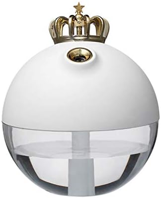 かわいいクラウン加湿器 自動で3ミリリットルエッセンシャルオイルディフューザーアロマディフューザー機能クールミスト加湿器 7色のライトシャットオフ 感謝価格 Color White