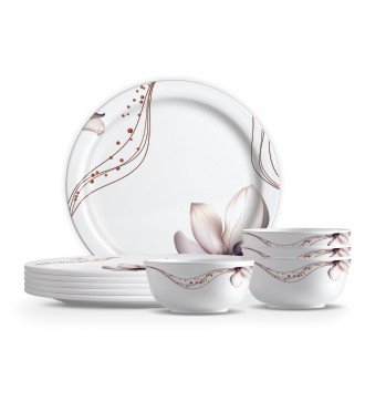 Famacart Round Melamine Dinner Set 18 -Pieces Serving Set