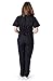 Natural Uniforms Womens Contrast Trim Scallop Scrub Set (Black) (Large)