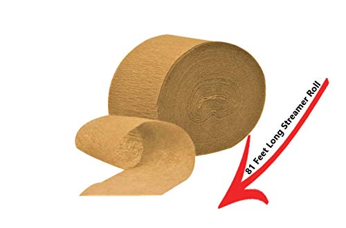 image for Affordable Gold Crepe Paper Party Streamer Roll 81 Ft. Long Flip and F