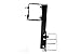 Red Hound Auto Easy to Mount RV Tire Carrier for 4 Inches or 4.5 Inches Bumper on Travel Trailer or RV Rear Cargo Folding Spare Wheel Holder Stand
