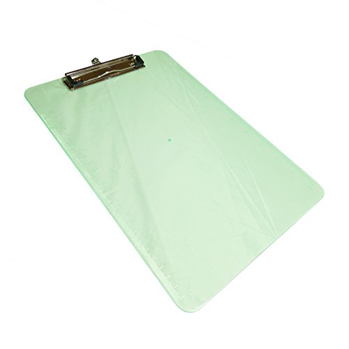 Color Fun Clipboards with Ruler Inches and Centimeter Scales | Multi Pack Fun Pack | Transparent and Standard Size Low Profile Clip | Office, School, Outside Use (6 Pack)